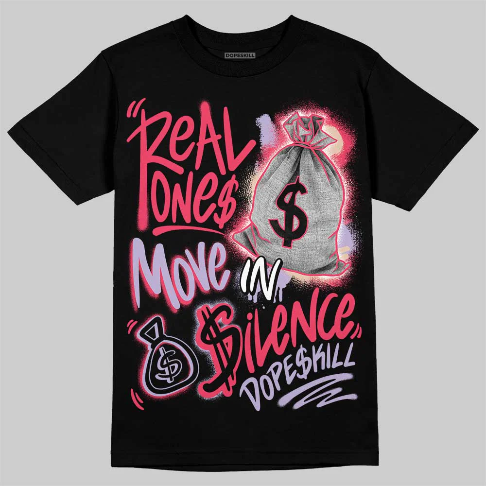 Peanut Butter Jelly 5s DopeSkill T-Shirt Real Ones Move In Silence Graphic - Image 2