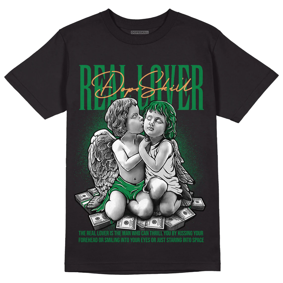 Pine Green 4s DopeSkill T-Shirt Real Lover Graphic - Image 2
