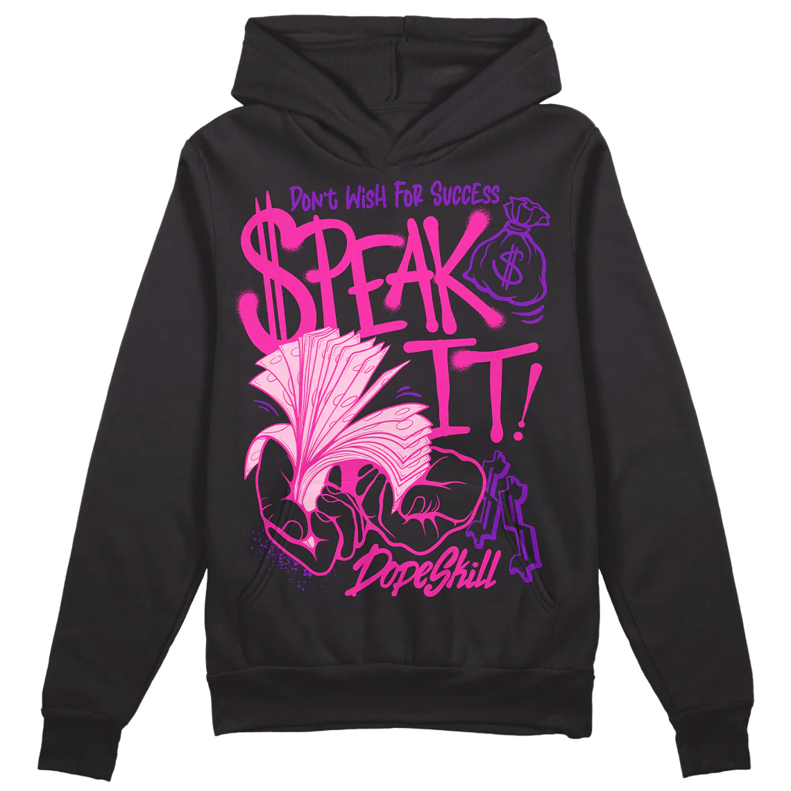 Pink Collection DopeSkill Hoodie Sweatshirt Speak It Graphic - Image 2