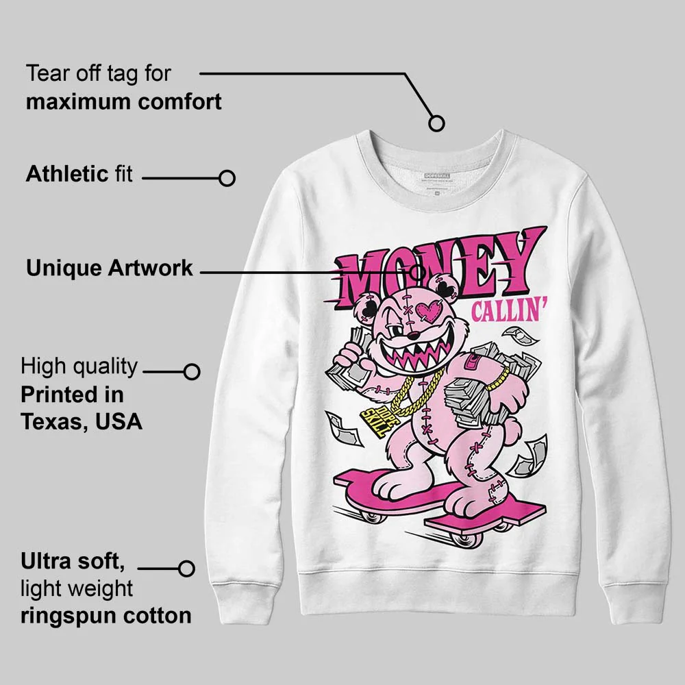 Pink Collection DopeSkill Sweatshirt Money Callin' Graphic - Image 3