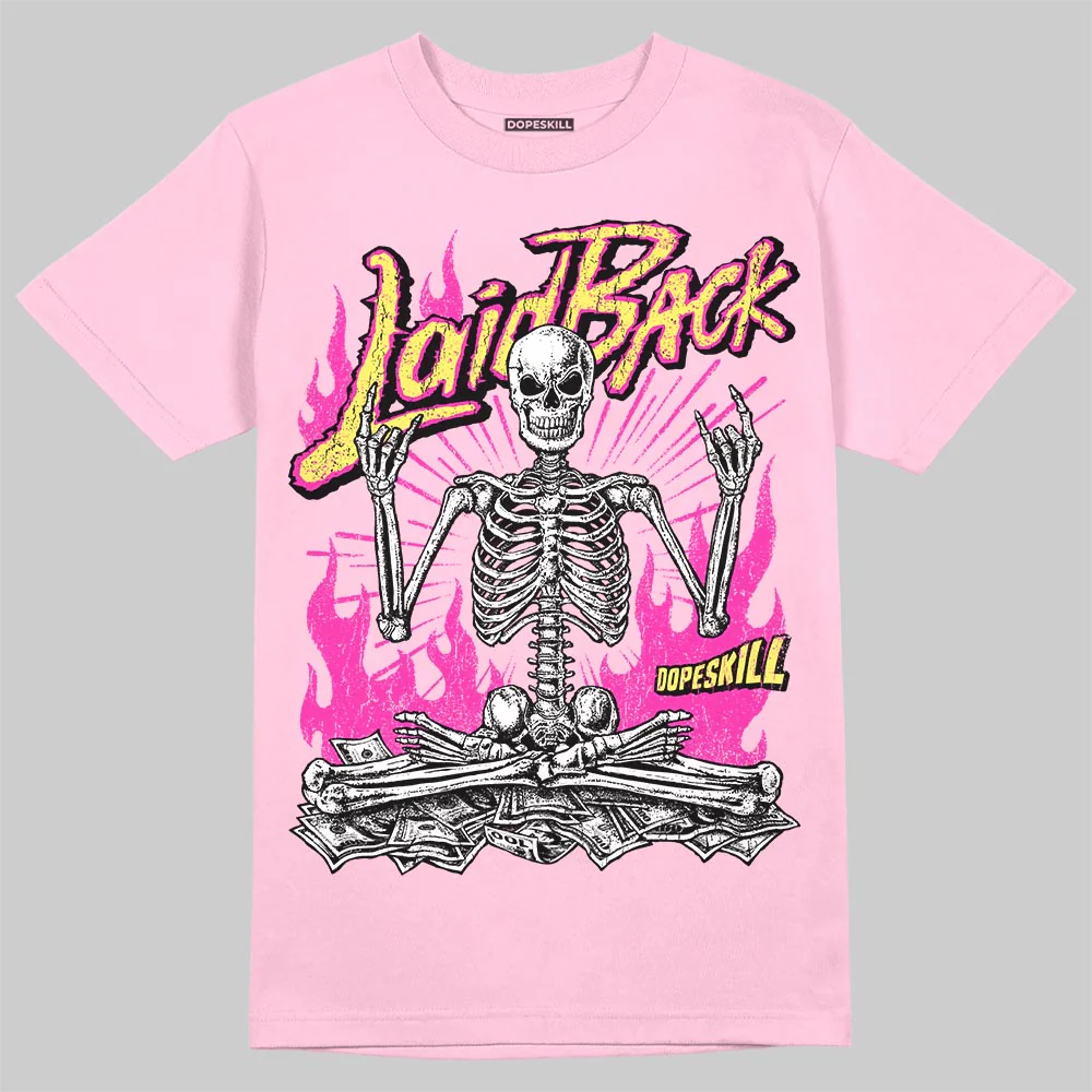 Pink 'Laid Back' DopeSkill Graphic T-Shirt - Image 3