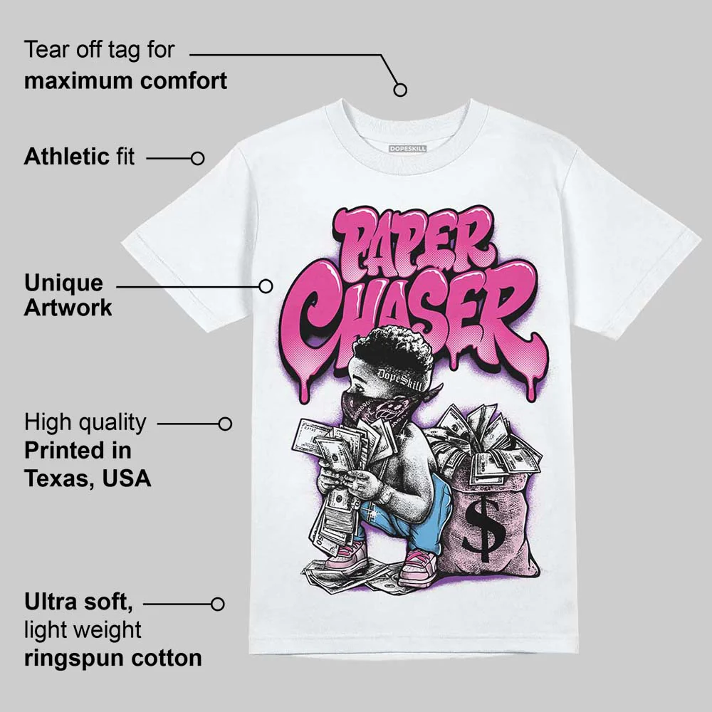 Pink 'Paper Chaser Boy' DopeSkill Graphic T-Shirt - Image 4