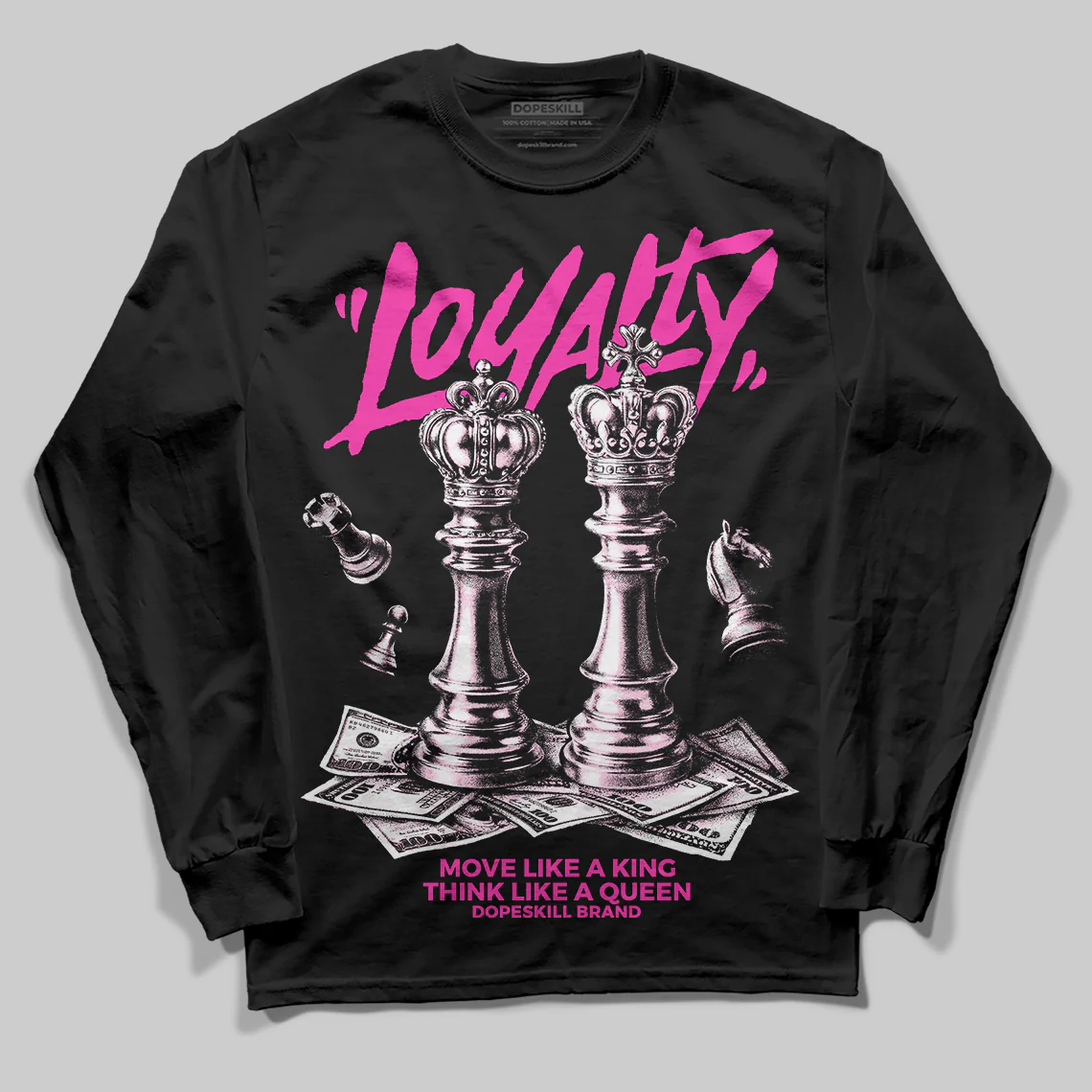 Pink 'Loyalty' DopeSkill Graphic Long Sleeve T-Shirt - Image 2