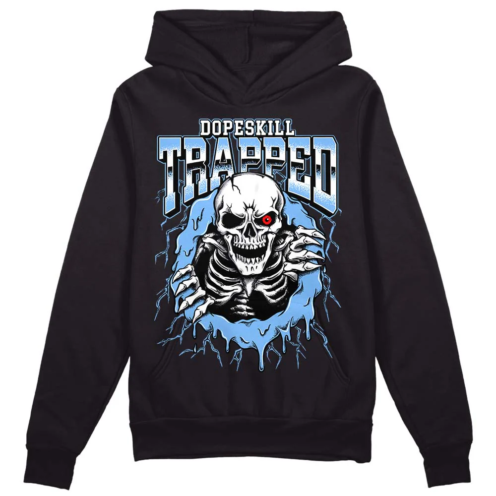 Powder Blue 9s DopeSkill Hoodie Sweatshirt Trapped Halloween Graphic - Image 2