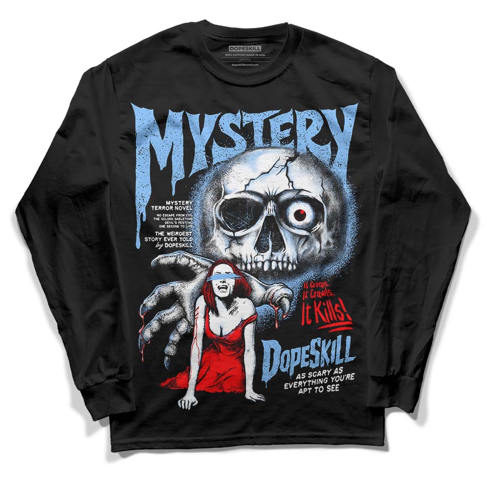 Powder Blue 9s DopeSkill Long Sleeve T-Shirt Mystery Ghostly Grasp Graphic - Image 2