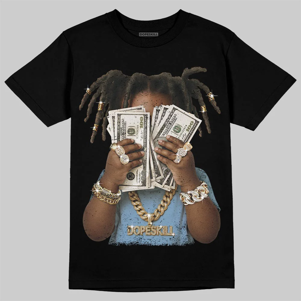 Powder Blue 9s DopeSkill T-Shirt Rich Youth Graphic - Image 2