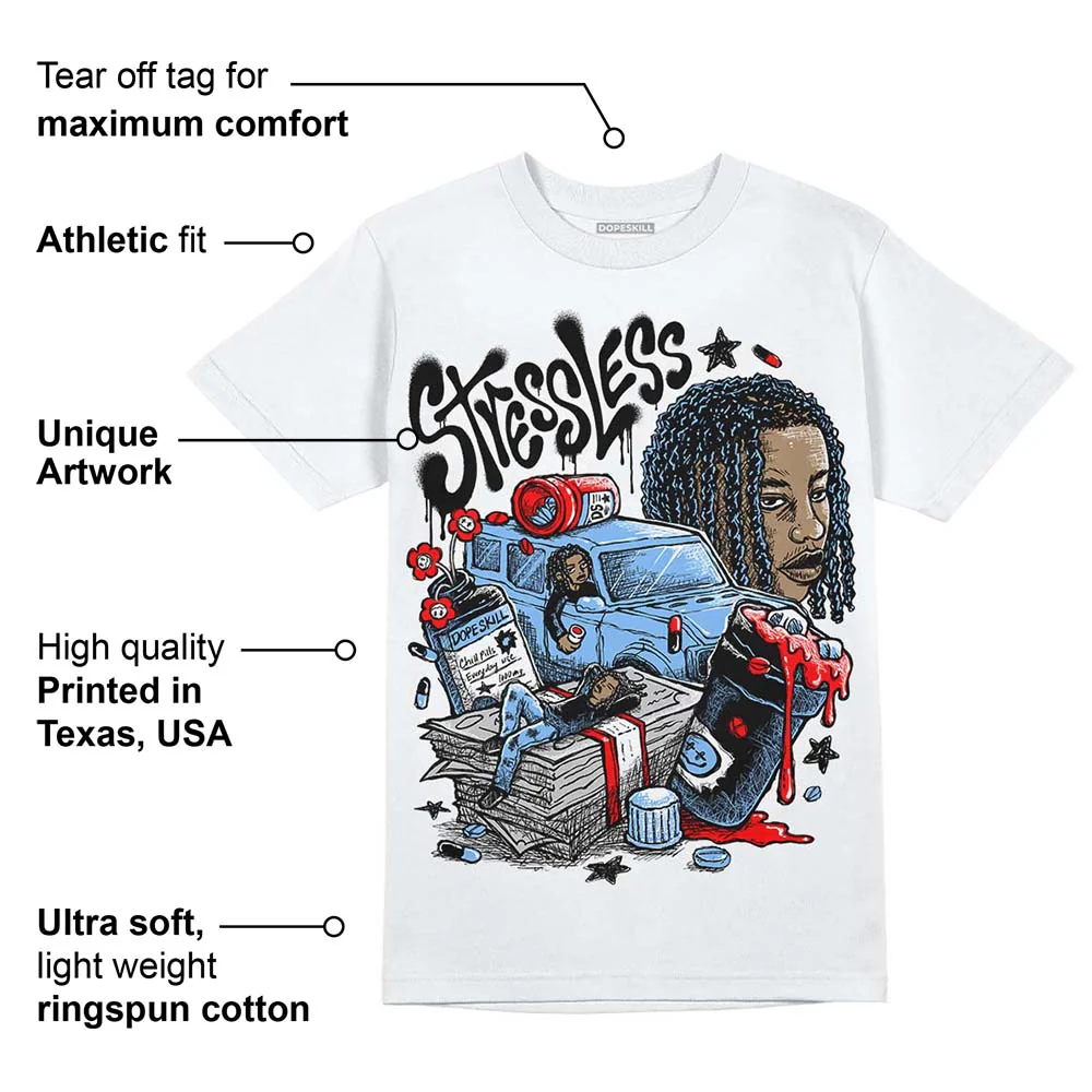 Powder Blue 9s DopeSkill T-Shirt Stressless Graphic - Image 3