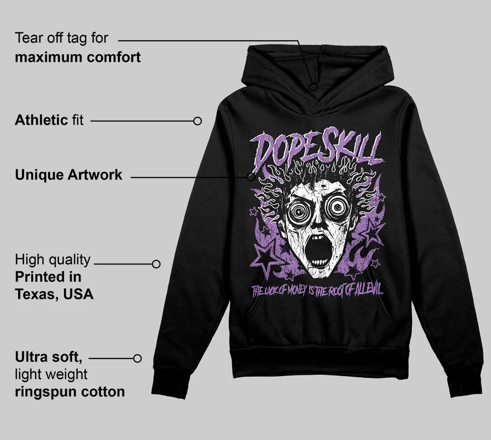 PURPLE Collection DopeSkill Hoodie Sweatshirt Root of Evil Graphic - Image 3