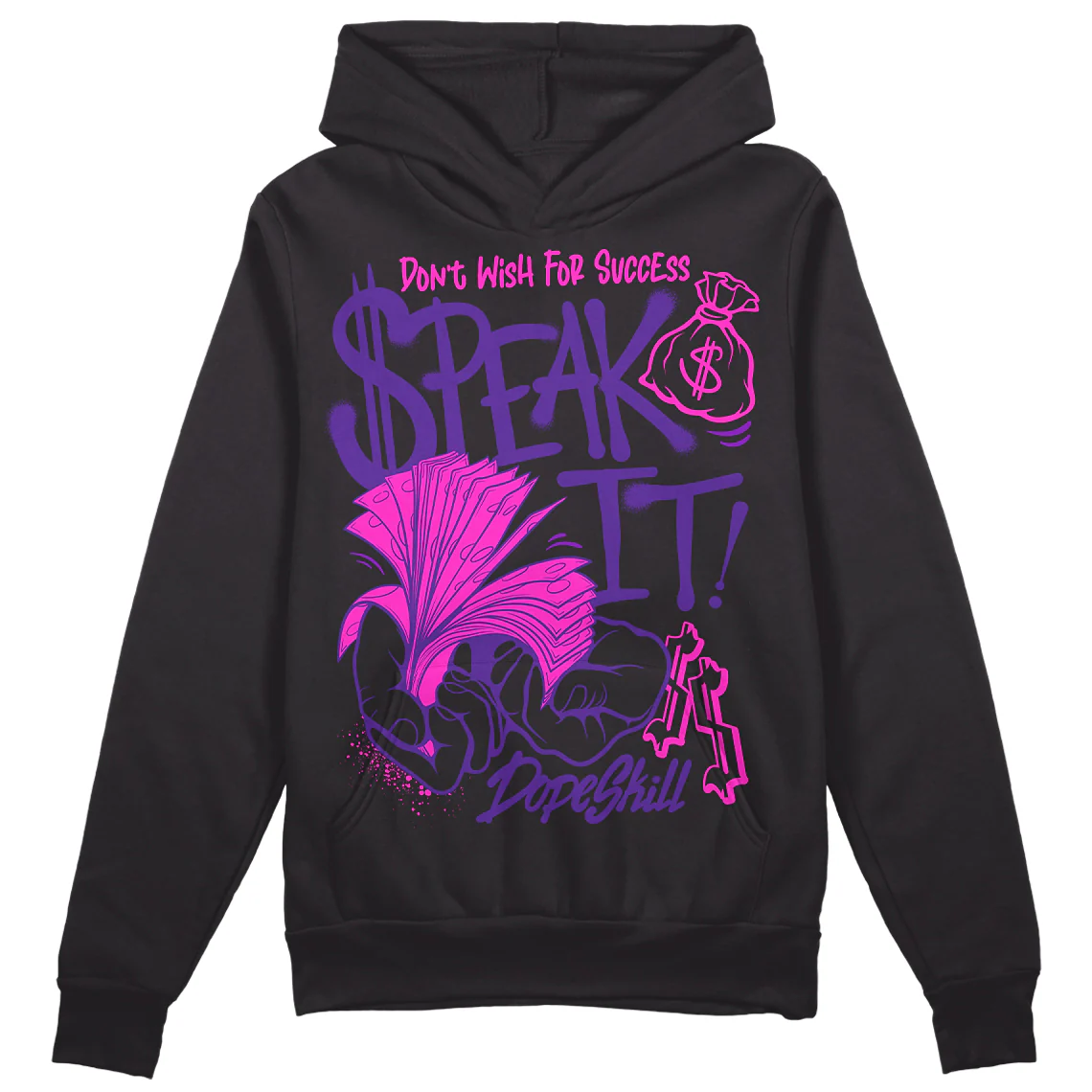 PURPLE Collection DopeSkill Hoodie Sweatshirt Speak It Graphic