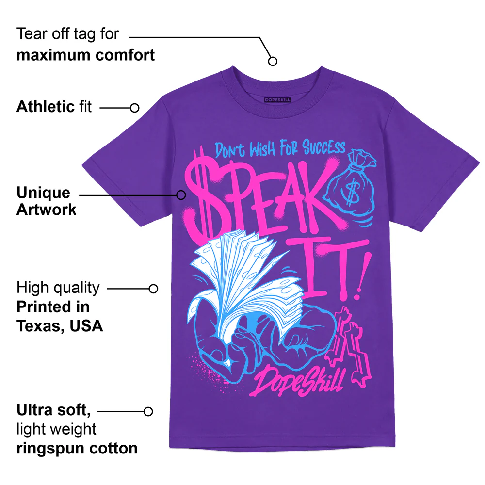 PURPLE Collection DopeSkill Purple T-shirt Speak It Graphic - Image 2