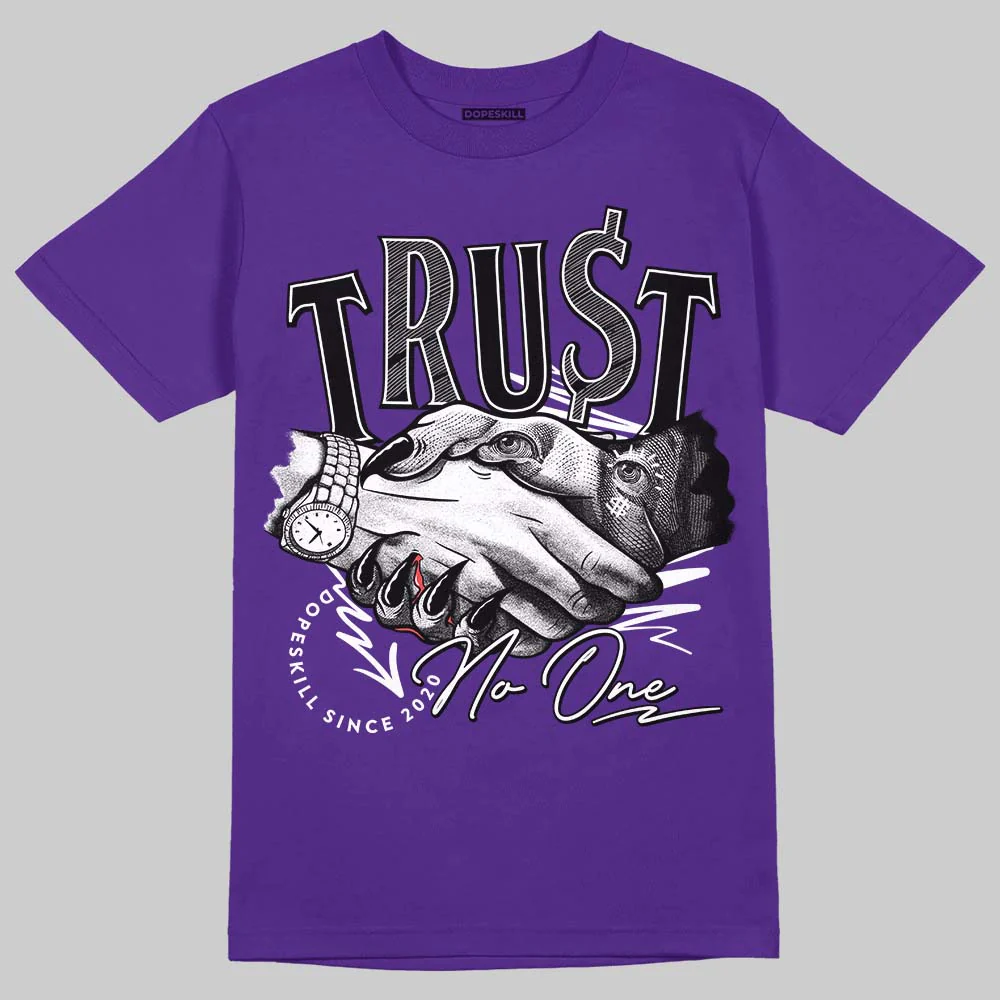 PURPLE Collection DopeSkill Purple T-shirt Trust No One Graphic