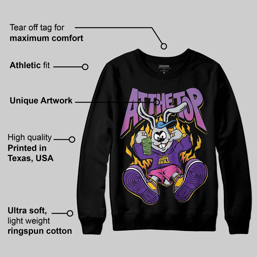 PURPLE Collection DopeSkill Sweatshirt At The Top Graphic - Image 4