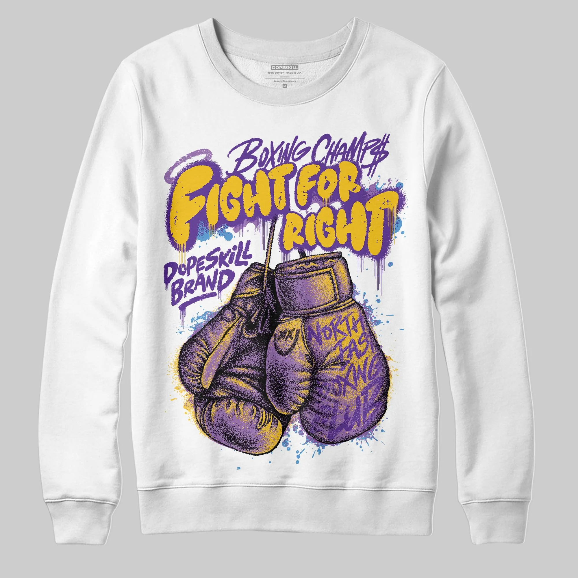 PURPLE Collection DopeSkill Sweatshirt Fight For Right Graphic - Image 2