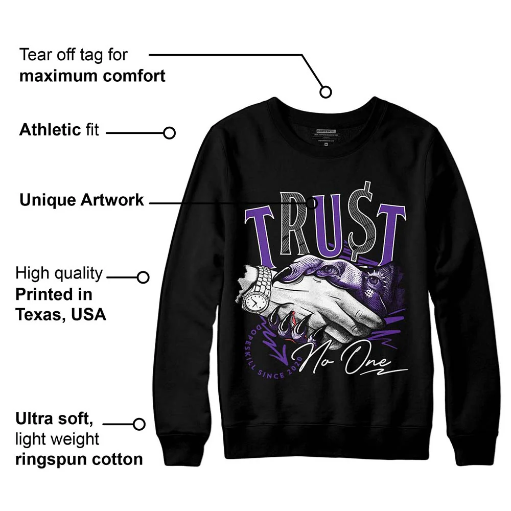 PURPLE Collection DopeSkill Sweatshirt Trust No One Graphic - Image 3