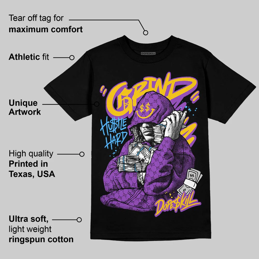 PURPLE 'Grind Pray' DopeSkill Graphic T-Shirt - Image 4