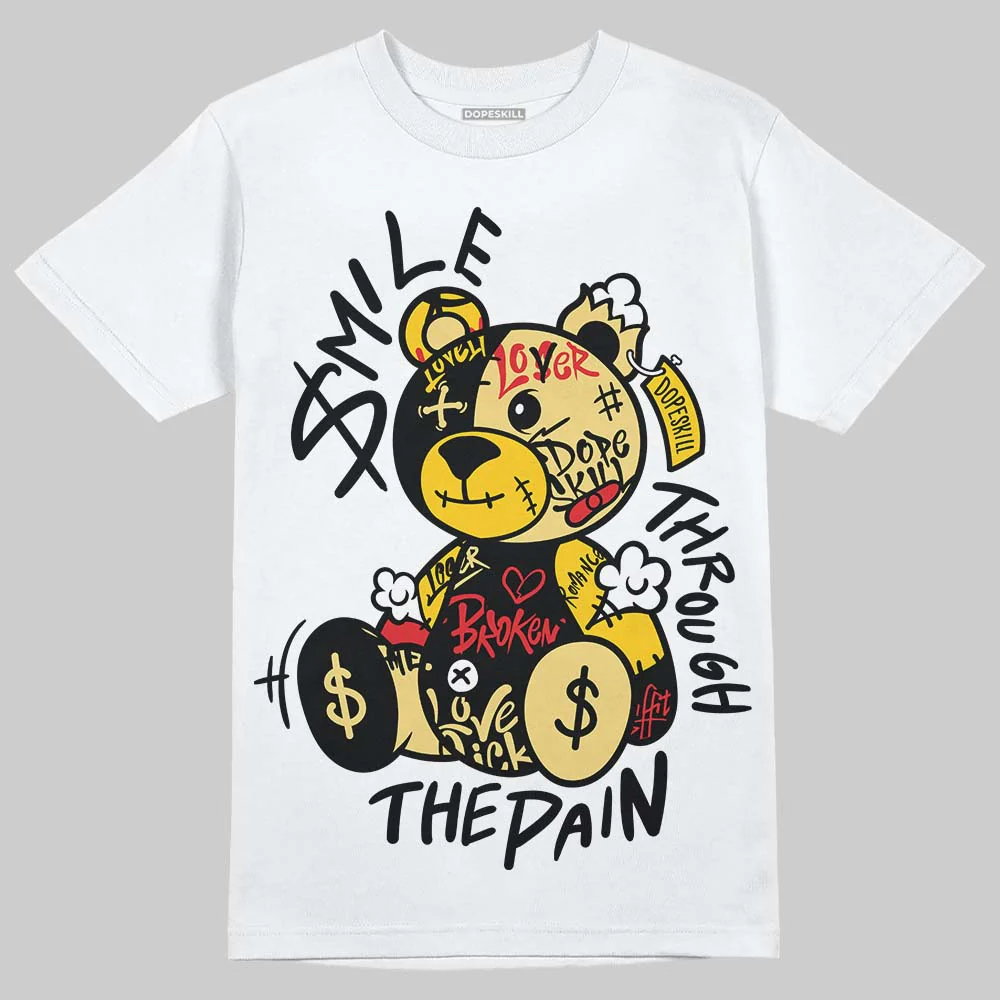 Quai 54 x Tour Yellow Black 1s DopeSkill T-Shirt Smile Through The Pain Graphic - Image 2