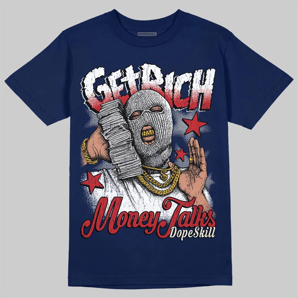 Rare Air 11s DopeSkill T-Shirt Get Rich Graphic - Image 2