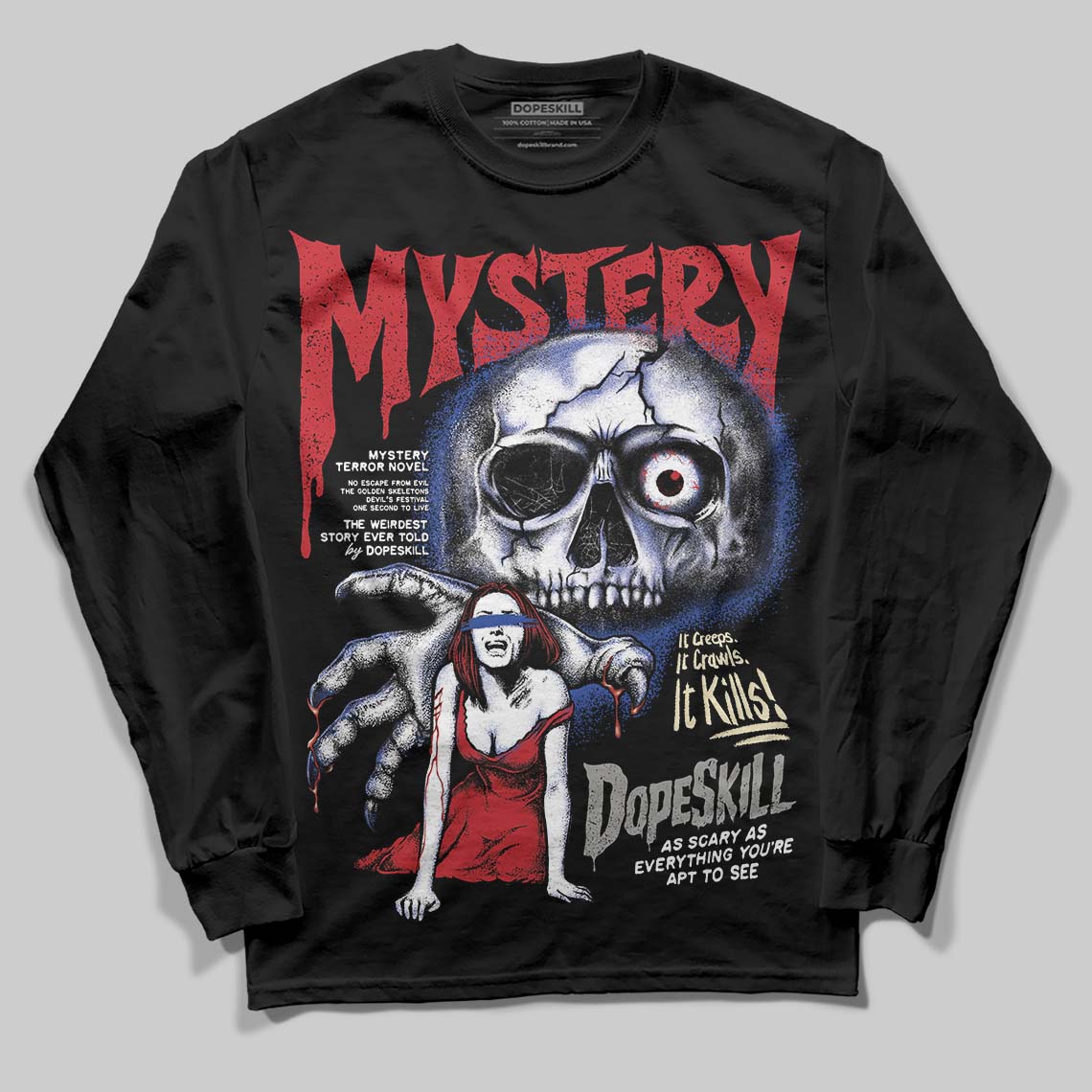 Rare Air 4s DopeSkill Long Sleeve T-Shirt Mystery Ghostly Grasp Graphic - Image 2