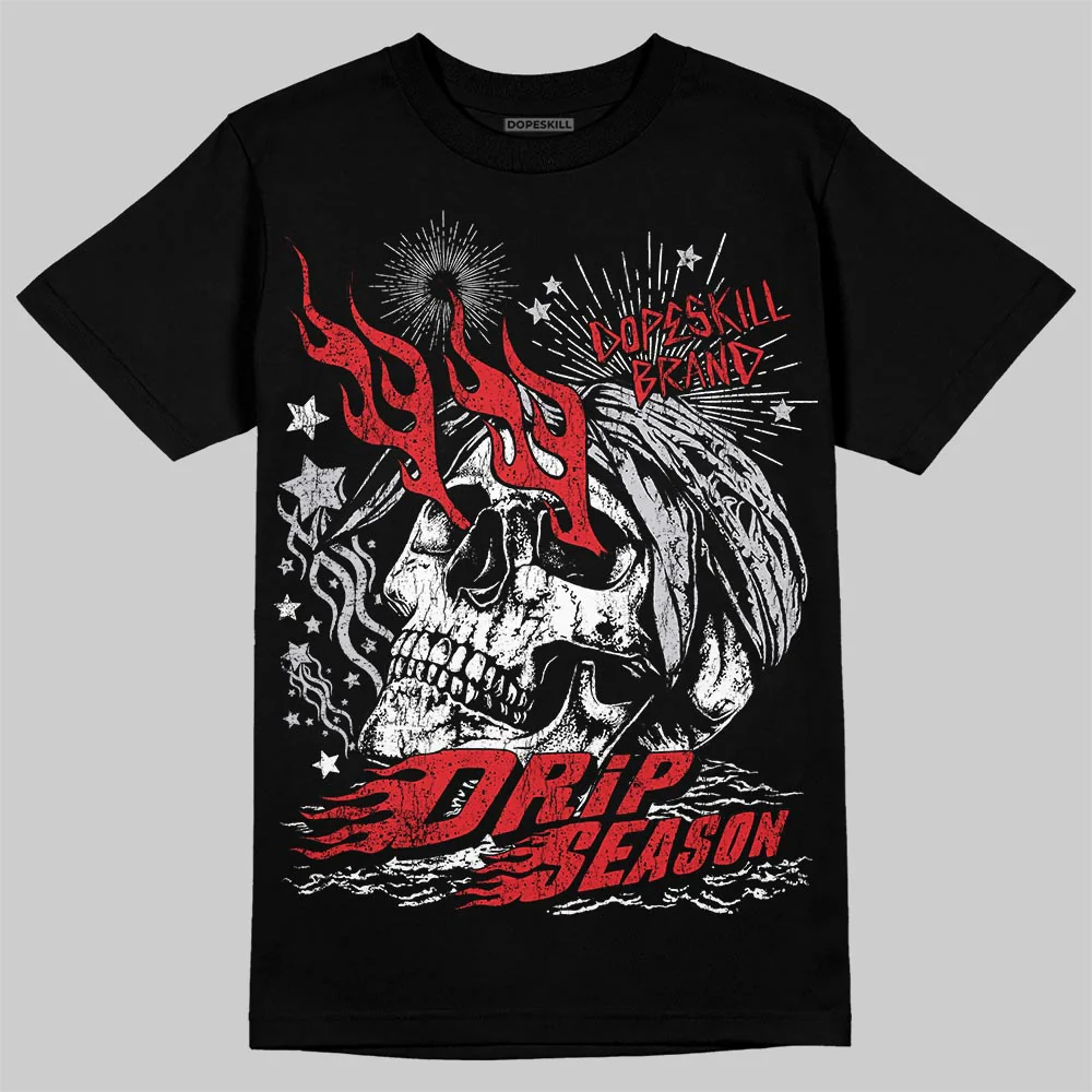 Red Cement 4S DopeSkill T-Shirt Drip Season Graphic - Image 2
