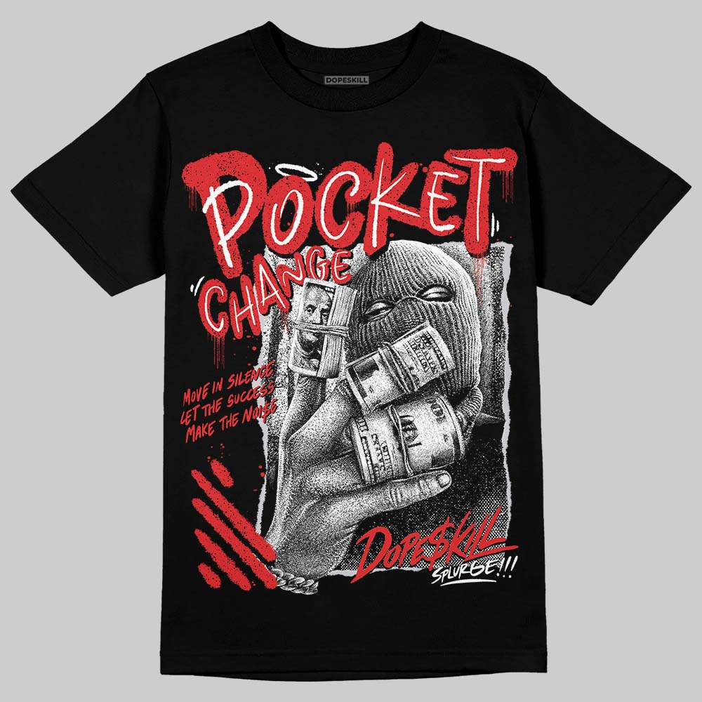 Red Cement 4S DopeSkill T-Shirt Pocket Change Graphic - Image 2
