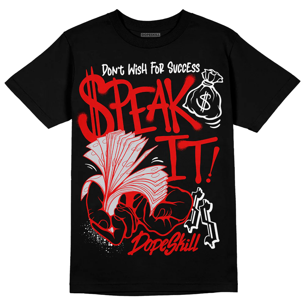 Red Cement 4S DopeSkill T-Shirt Speak It Graphic - Image 2