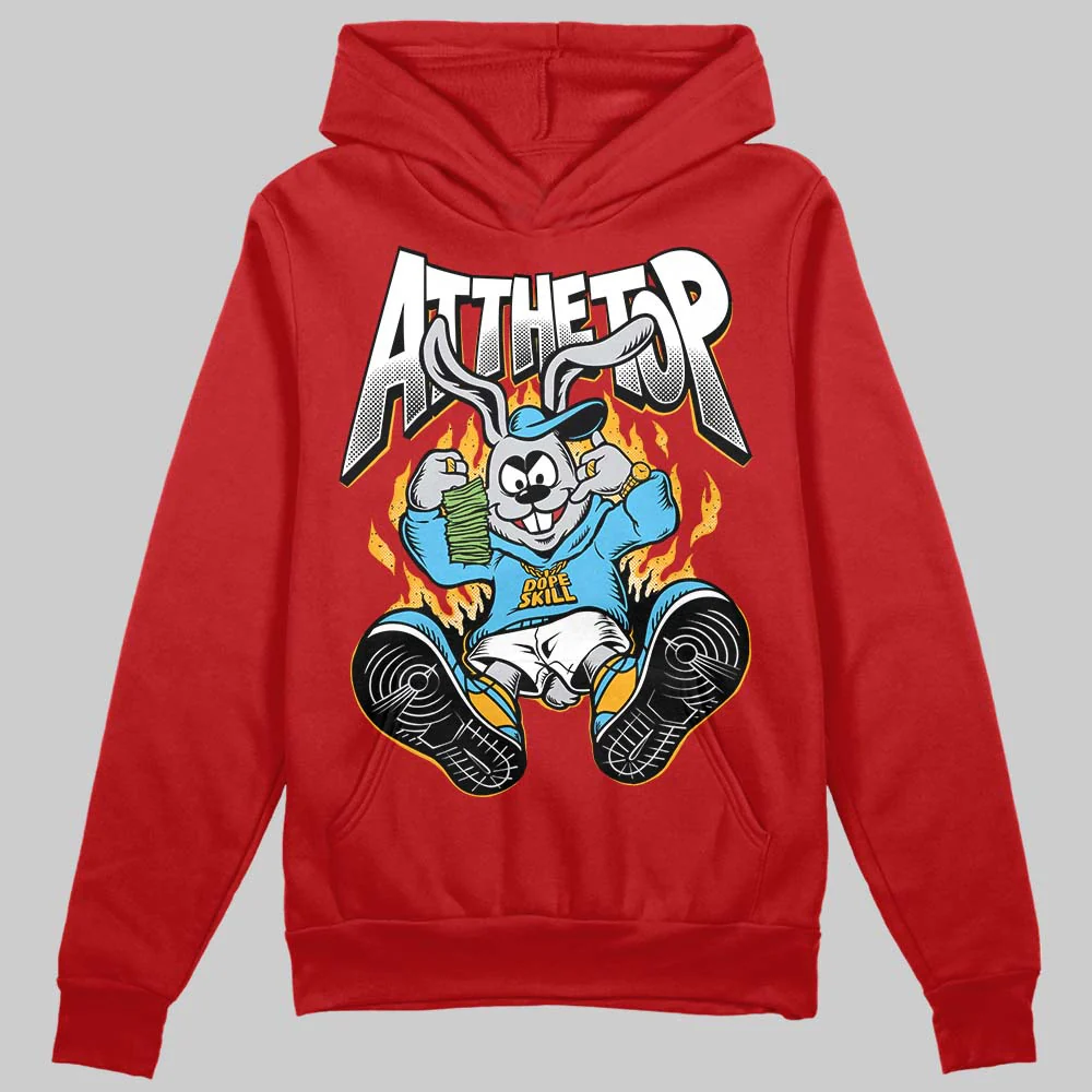 Red Collection DopeSkill Hoodie Sweatshirt At The Top Graphic - Image 3