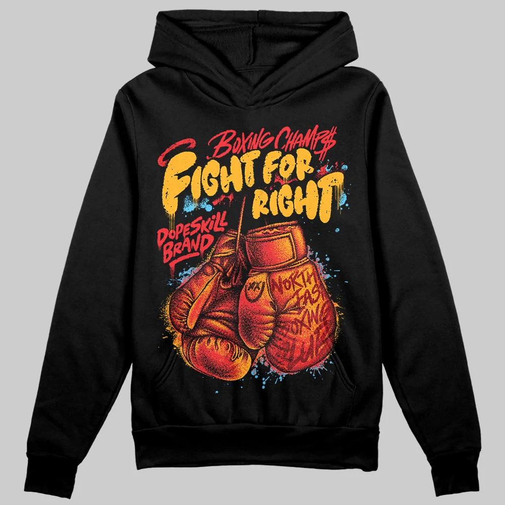 Red Collection DopeSkill Hoodie Sweatshirt Fight For Right Graphic