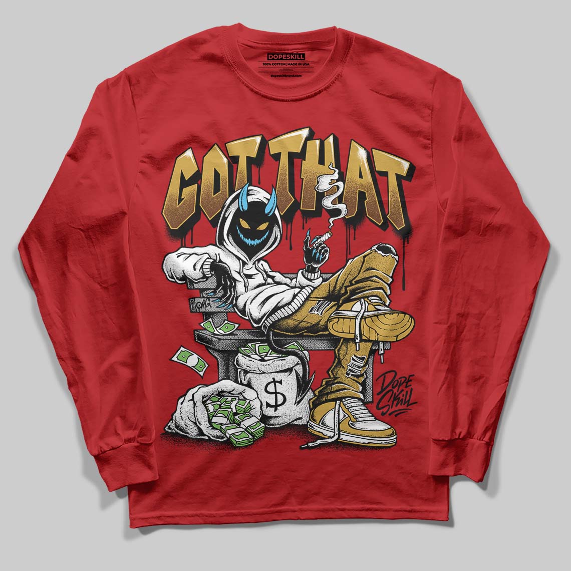 Red Collection DopeSkill Long Sleeve T-Shirt Got That Graphic - Image 3