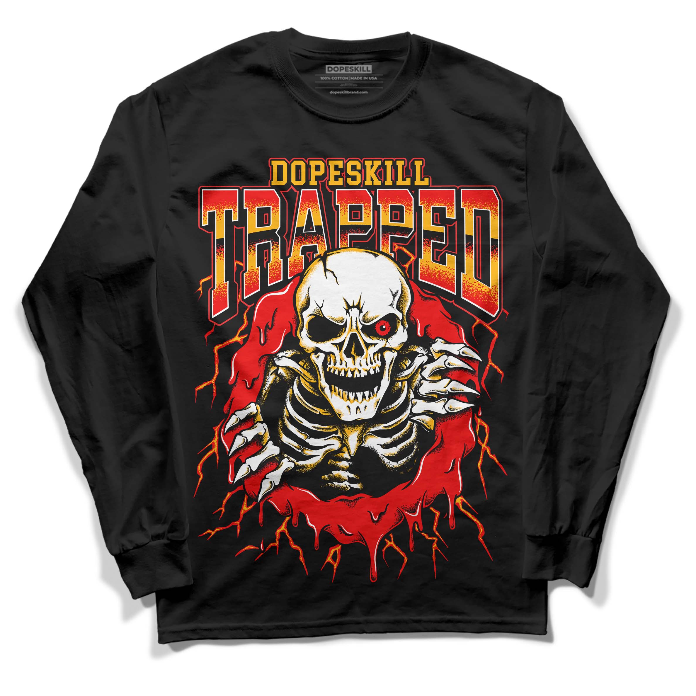 Red Collection DopeSkill Long Sleeve T-Shirt Trapped Halloween Graphic