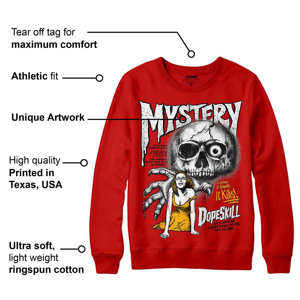 Red Collection DopeSkill Red Sweatshirt Mystery Ghostly Grasp Graphic - Image 2