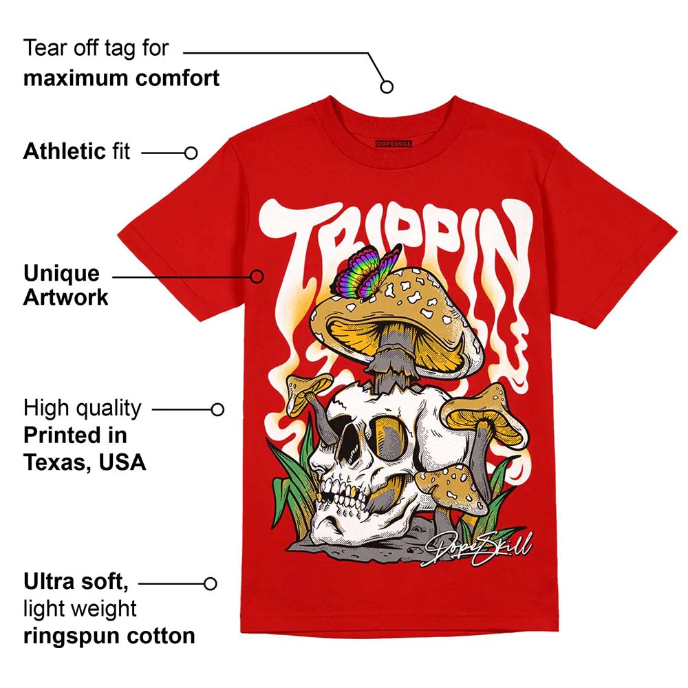 Red Collection DopeSkill Red T-shirt Trippin Graphic - Image 2