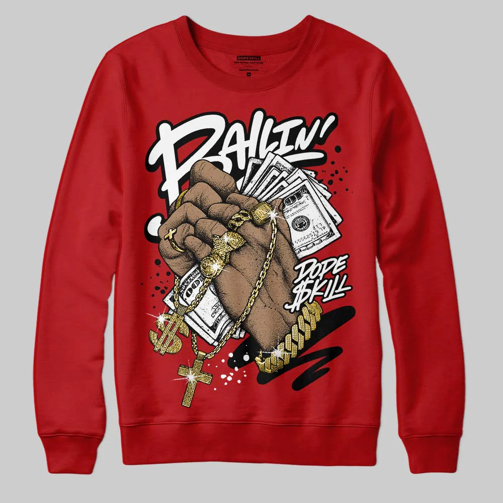 Red Collection DopeSkill Sweatshirt Always Ballin' Graphic - Image 3