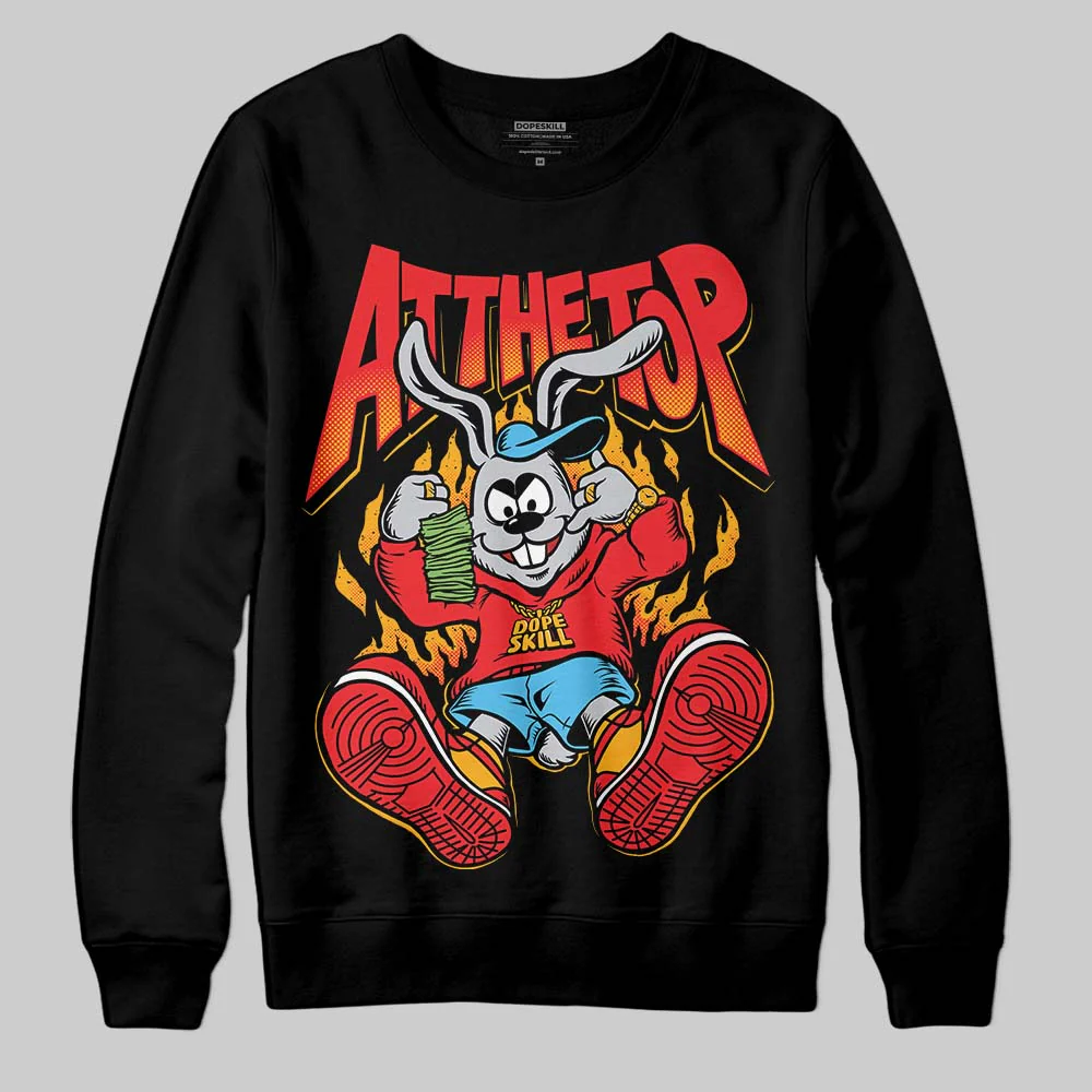 Red Collection DopeSkill Sweatshirt At The Top Graphic