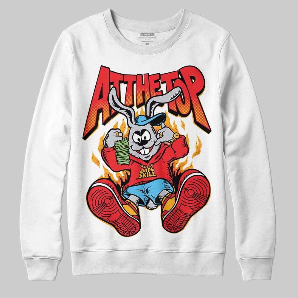 Red Collection DopeSkill Sweatshirt At The Top Graphic - Image 2