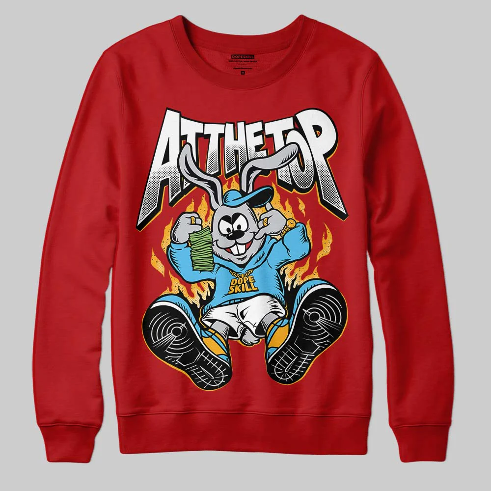 Red Collection DopeSkill Sweatshirt At The Top Graphic - Image 3
