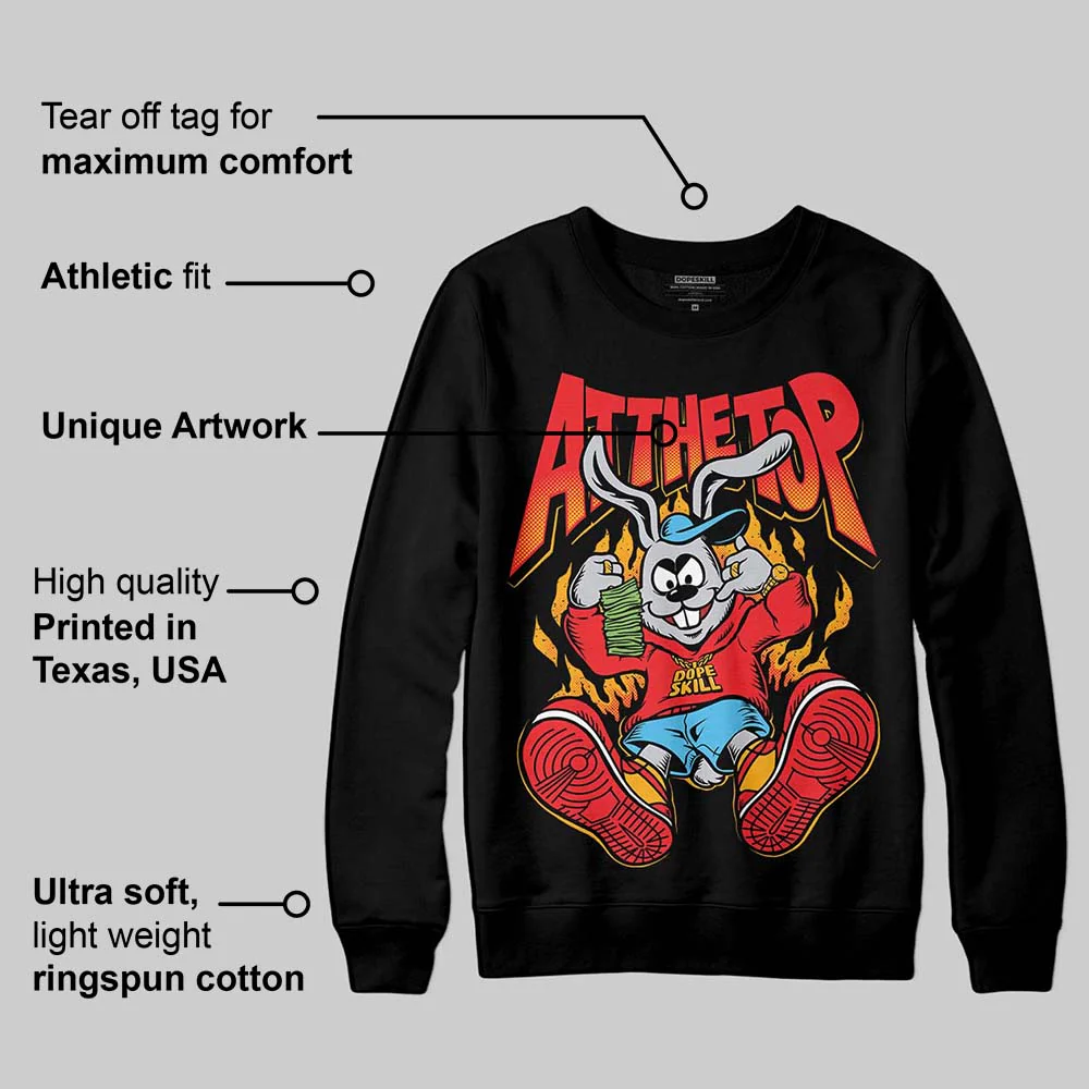 Red Collection DopeSkill Sweatshirt At The Top Graphic - Image 4