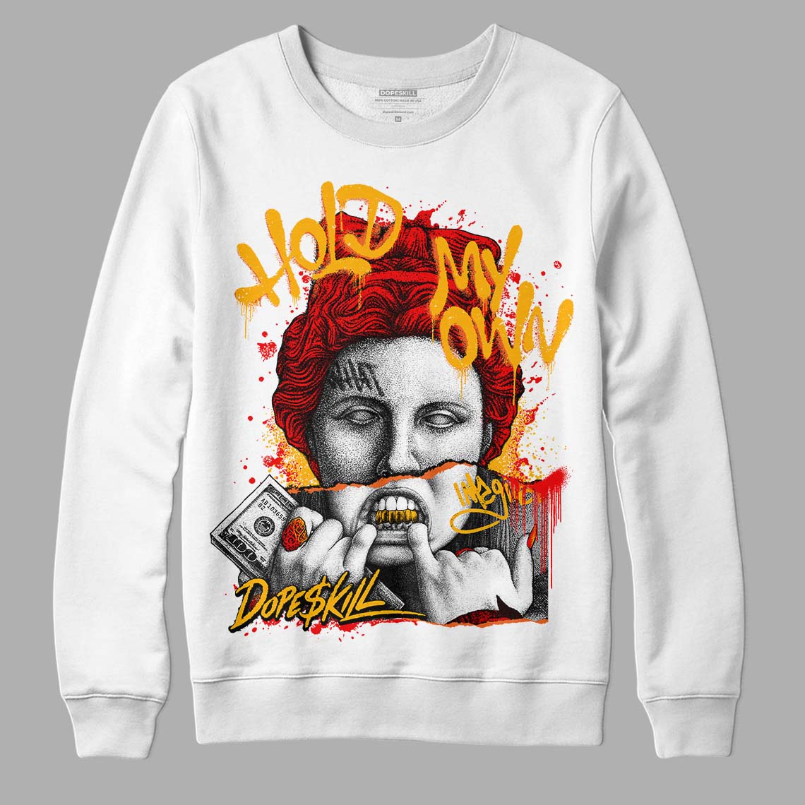 Red Collection DopeSkill Sweatshirt Hold My Own Graphic - Image 2