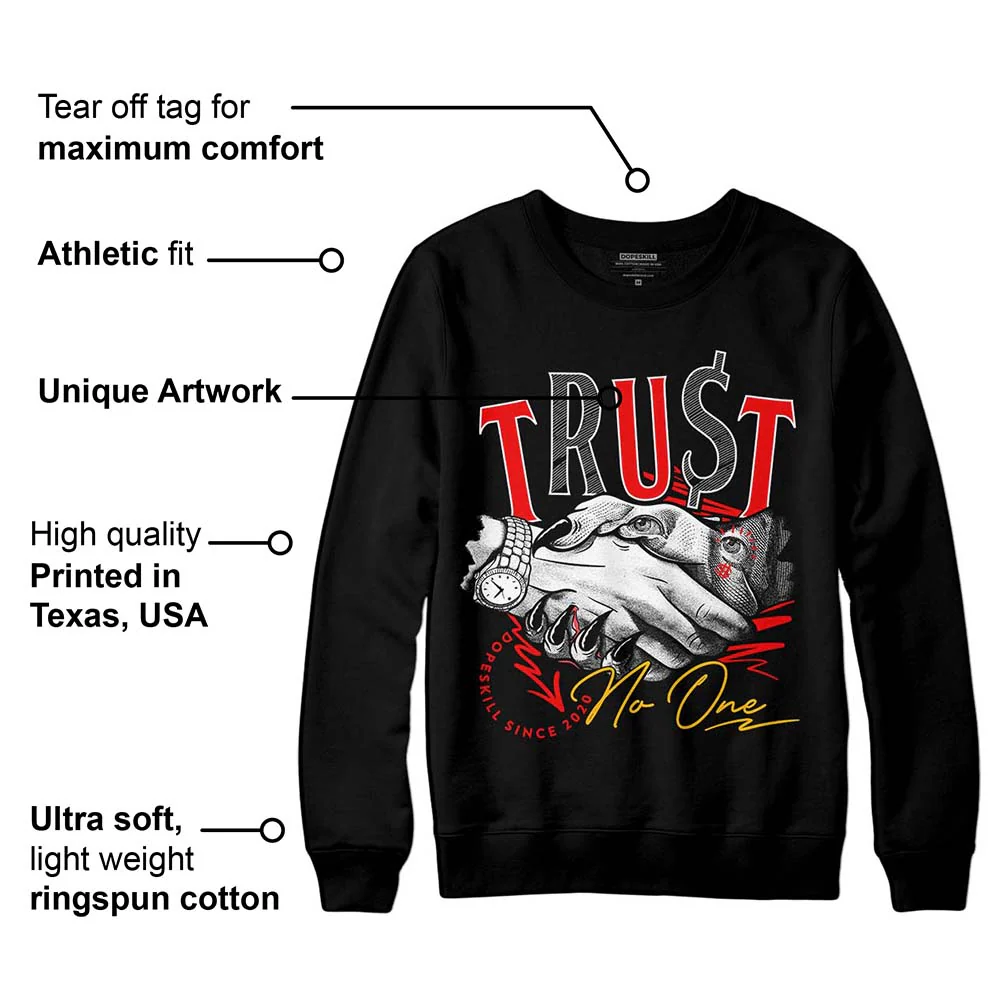 Red Collection DopeSkill Sweatshirt Trust No One Graphic - Image 3