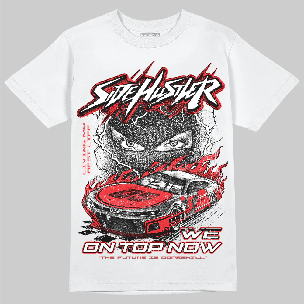 Red Collection DopeSkill T-Shirt New Side Hustler Graphic - Image 2