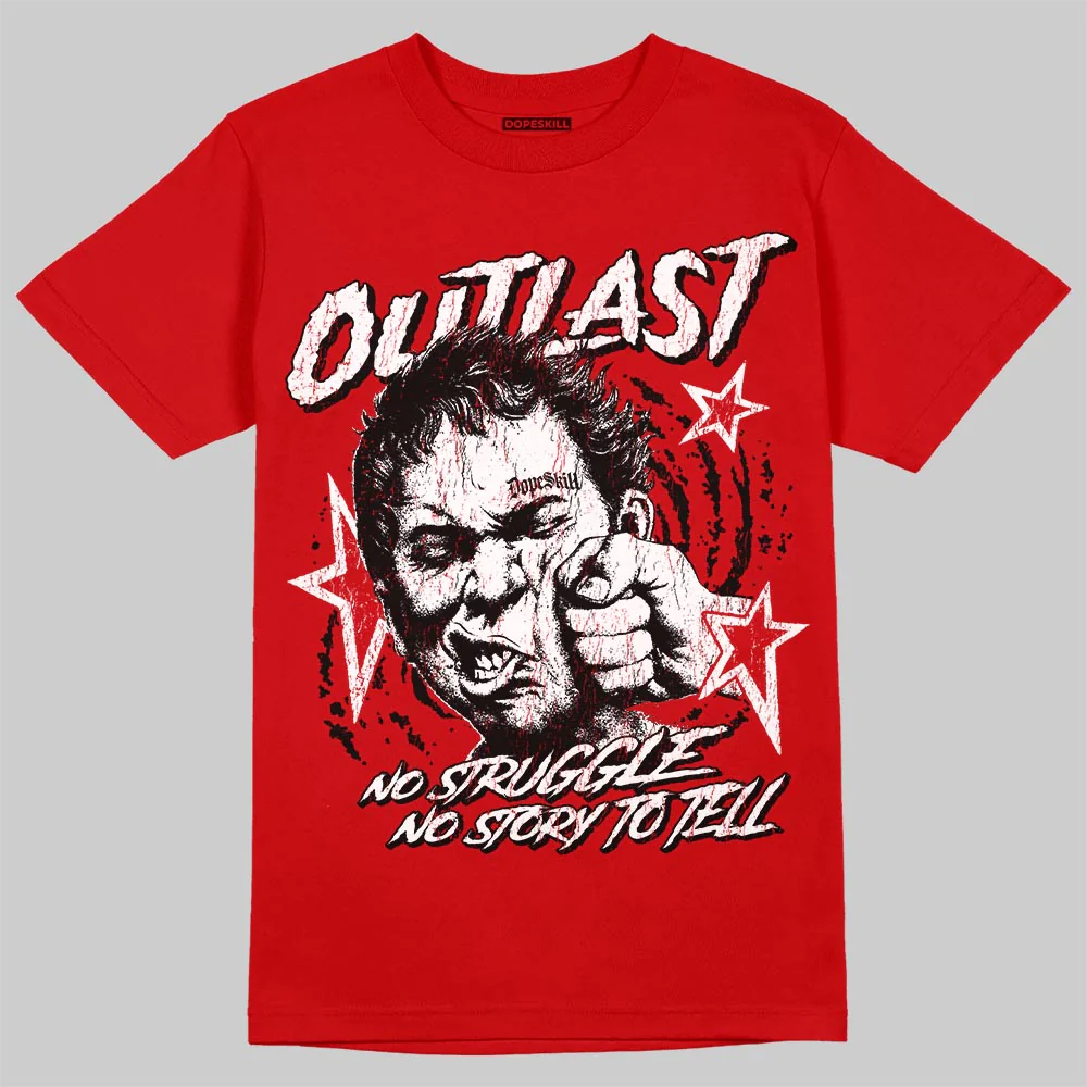 Red 'Outlast' DopeSkill Graphic T-Shirt - Image 3
