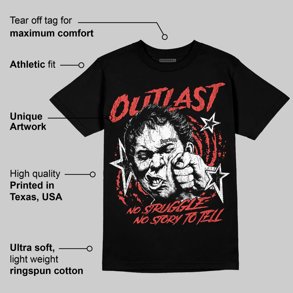 Red 'Outlast' DopeSkill Graphic T-Shirt - Image 4