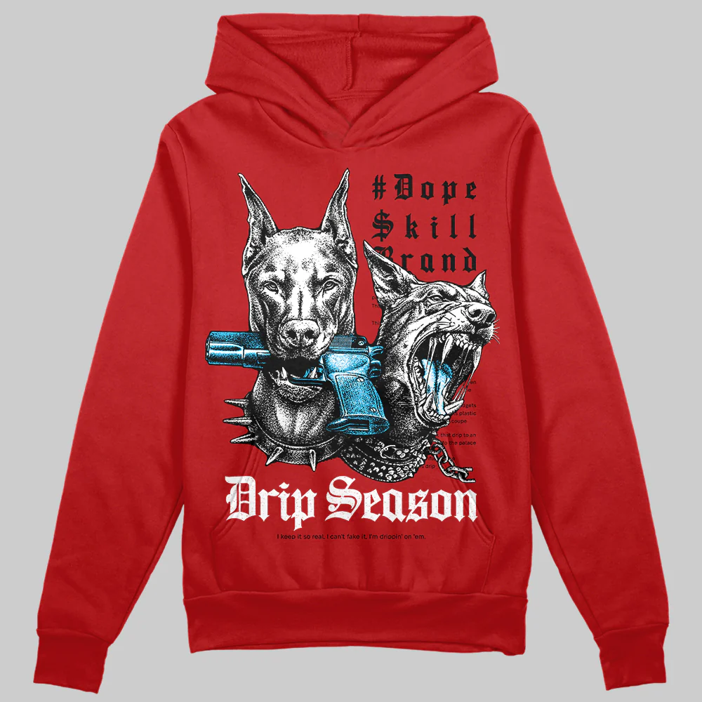 Red 'New Drip Season' DopeSkill Graphic Hoodie - Image 3
