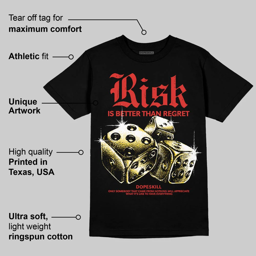 Red 'Risk Is Better Than Regret' DopeSkill Graphic T-Shirt - Image 4