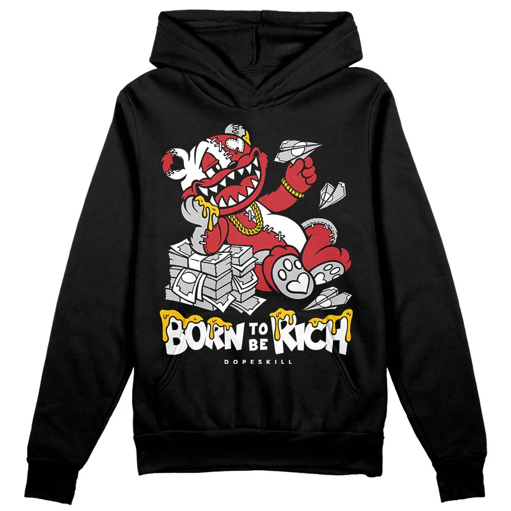 Red Taxi 12s DopeSkill Hoodie Sweatshirt Born To Be Rich Graphic - Image 2