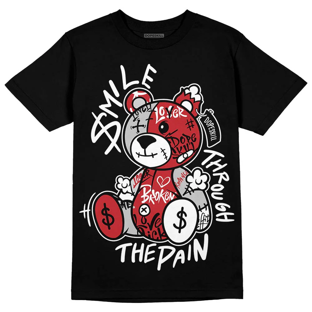 Red Taxi 12s DopeSkill T-Shirt Smile Through The Pain Graphic - Image 2