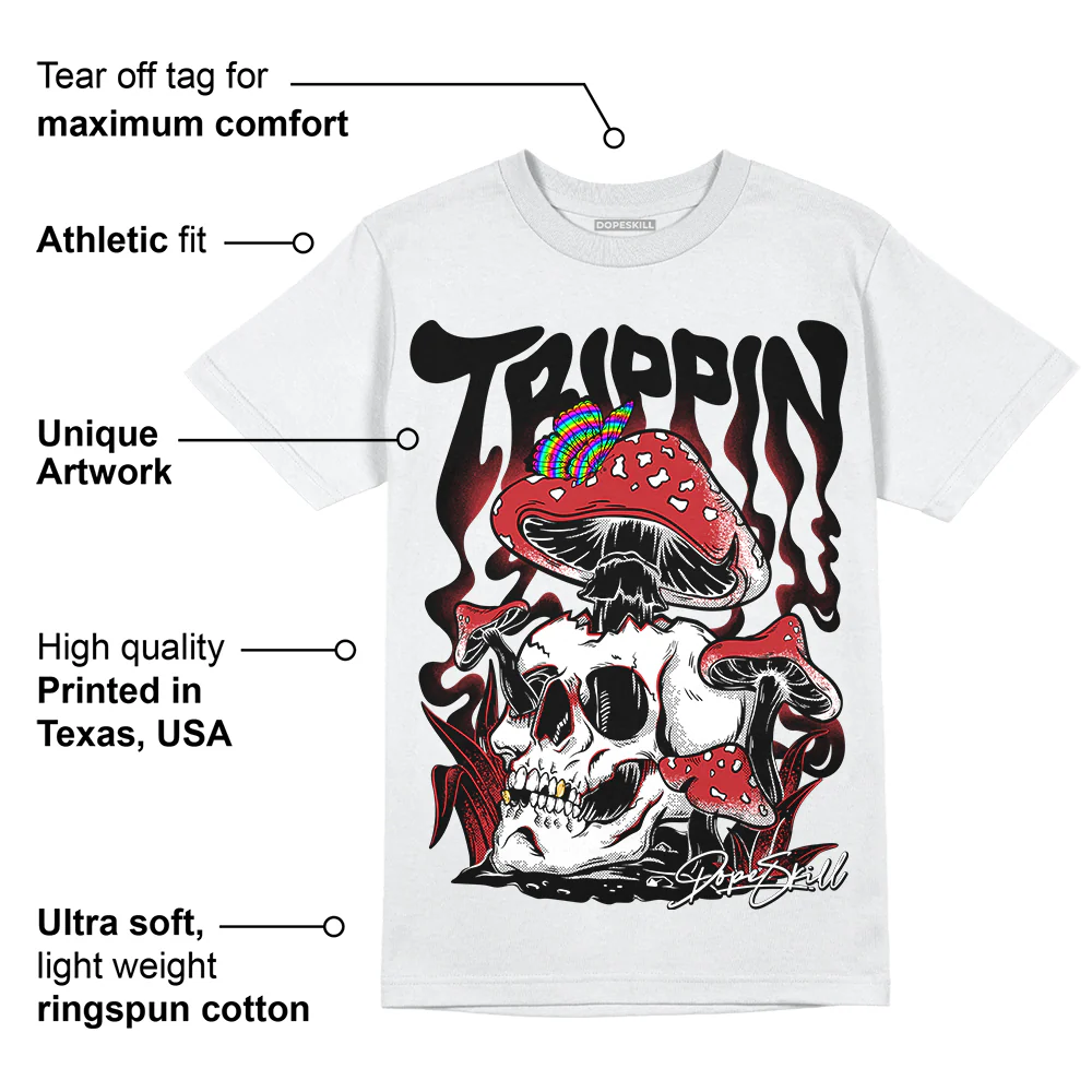 Red Taxi 12s DopeSkill T-Shirt Trippin Graphic - Image 3