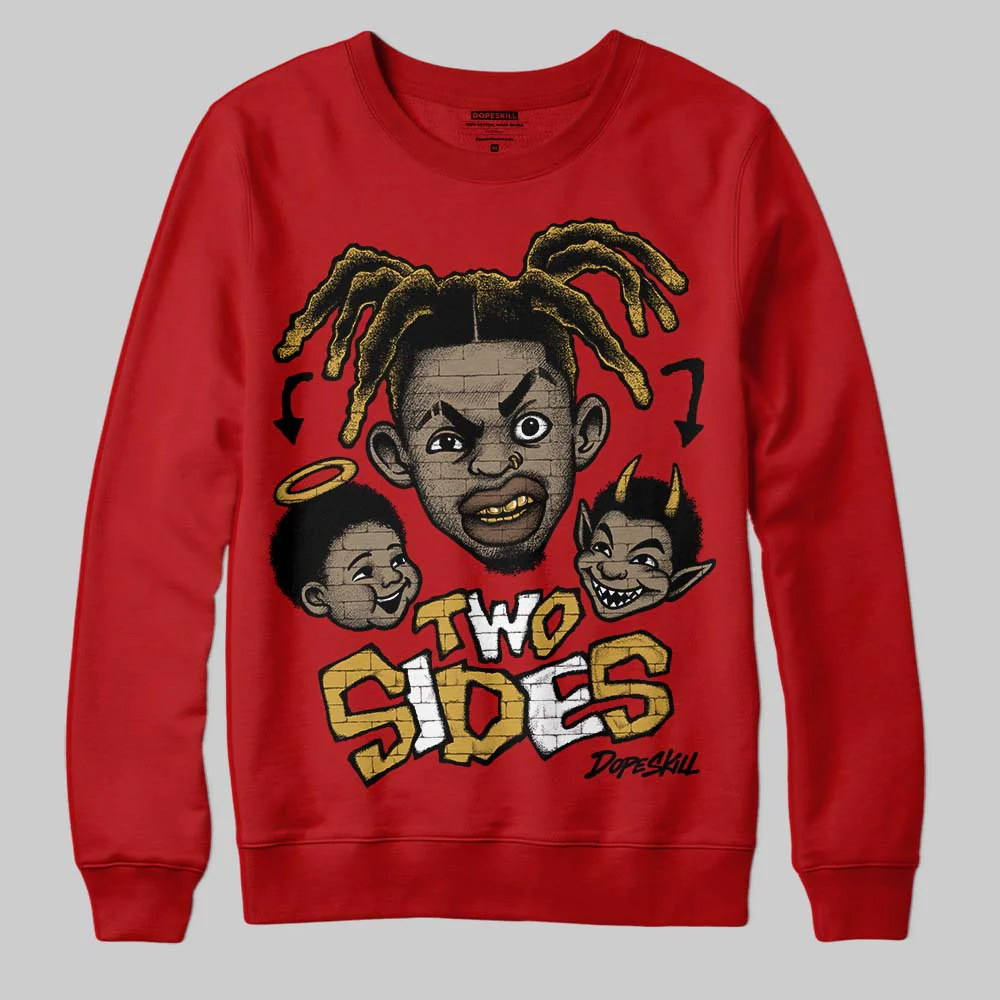 Red 'Two Sides' DopeSkill Graphic Sweatshirt - Image 3