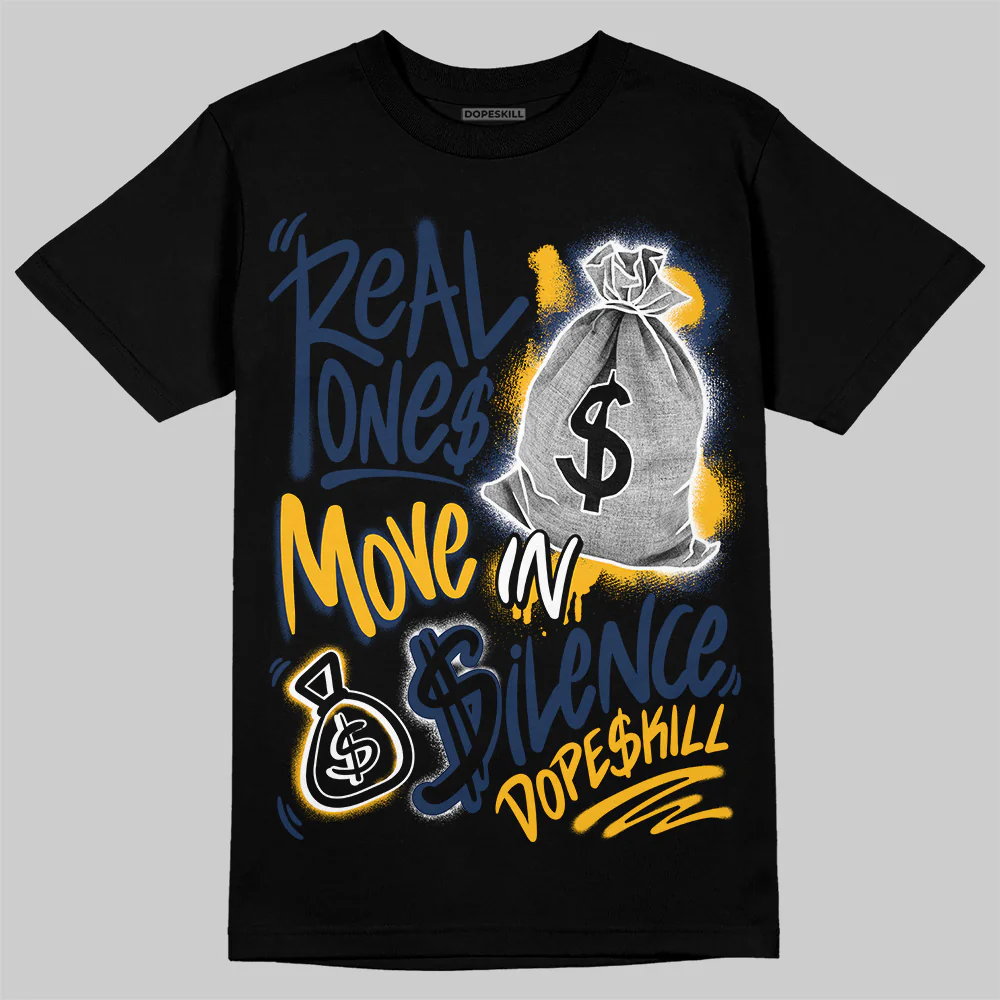 Retro Dunk From Above 4s DopeSkill T-Shirt Real Ones Move In Silence Graphic - Image 2