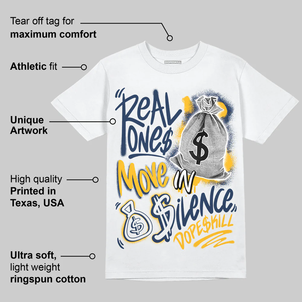 Retro Dunk From Above 4s DopeSkill T-Shirt Real Ones Move In Silence Graphic - Image 4