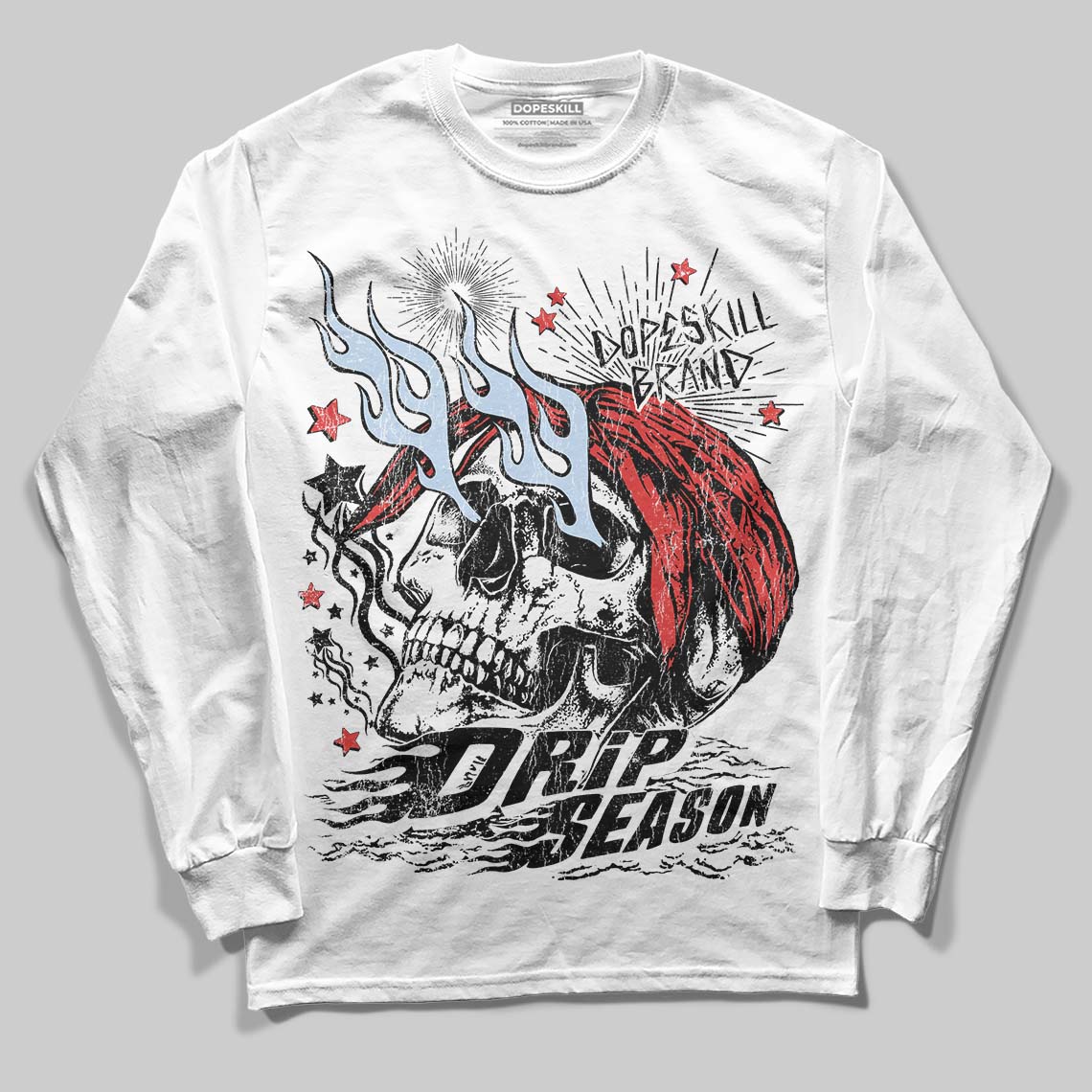 Reverse Infrared 6s DopeSkill Long Sleeve T-Shirt Drip Season Graphic - Image 2
